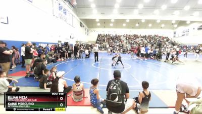 53 lbs Cons. Semi - Kaine Mercurio, Peterson Grapplers vs Elijah Meza, Total Kaos Wrestling Club