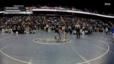 4A 120 lbs Champ. Round 1 - Naylor Higgins, Middle Creek vs Jonathan Binanay, Cardinal Gibbons