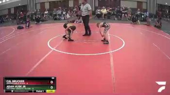 56 lbs Round 5 (6 Team) - Cal Brucker, Untouchables Black vs Adam Husk Jr, The Funky Singlets Yellow