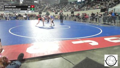 96 lbs Consi Of 8 #2 - Skyler Klein, Sperry HS Girls vs Breanne Baldillez, Warner Girls