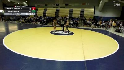 157 lbs Quarterfinal - Michael Petrella, Baldwin Wallace vs Joseph Olalde, Ferrum