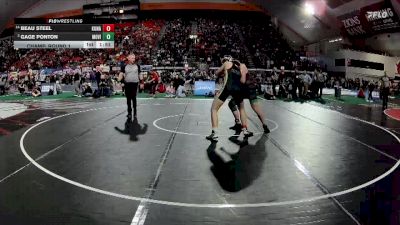 6A 215 lbs Champ. Round 1 - Gage Ponton, Mountain View vs Beau Steel, Kuna