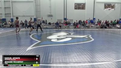 125 lbs Cons. Round 4 - Samuel Aponte, Roanoke College vs Edward McCarthy, Thiel