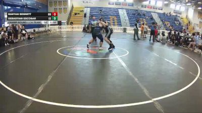 165 lbs Champ Round 1 (16 Team) - Banyan Bennett, Inner Champ WC vs SEBASTIAN ESCOBAR, Cypress Creek