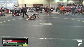 90 lbs Semis & 1st Wrestleback (8 Team) - Kosta Hatzigeorgio, Team Gotcha vs Reed Wicker, Indiana Outlaws