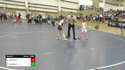 90-95 lbs Round 2 - Breonna Apodaca, Idaho Gold Wrestling Club vs Kaia Johnson, Utah