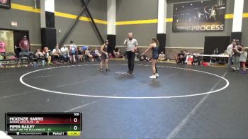 100 lbs Round 3 (4 Team) - Mckenzie Harris, Badger Girls Elite vs Piper Bailey, Rocky And The Bullwinkles