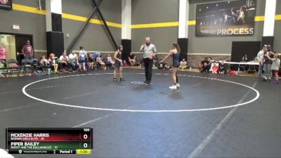 100 lbs Round 3 (4 Team) - Mckenzie Harris, Badger Girls Elite vs Piper Bailey, Rocky And The Bullwinkles