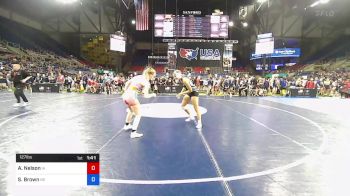 127 lbs Rnd Of 128 - Addison Nelson, Iowa vs Sydnie Brown, Nebraska