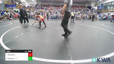 64 lbs Quarterfinal - Lamario Ramsey, Del City Little League vs Piper Shelton, Choctaw Ironman