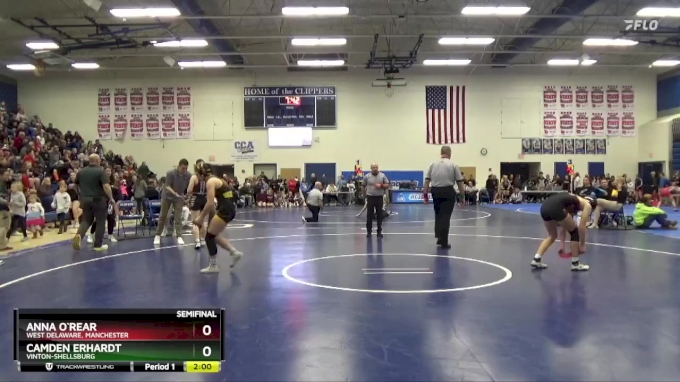 125 lbs Semifinal - Anna O`Rear, West Delaware, Manchester vs Camden ...