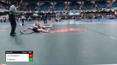 145 lbs Quarterfinal - Caleb Viscogliosi, Yorkville vs Van Grasser, Chicago