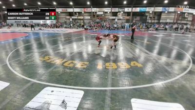 75 lbs Cons. Round 3 - Rhett Williams, Sidney Wrestling Club vs Carson Butterick, Sturgis Youth Wrestling