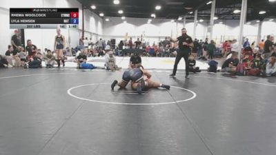 207 lbs Rr Rnd 4 - Rhema Woolcock, CTWHALE - GK12E vs Lyla Hensen, Mat Demon Girls Blue - GK12E