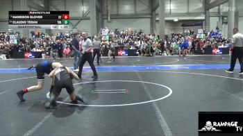 132 lbs Quarterfinal - Harrison Glover, Kansas YG vs Claudio Teran, Trailblazer
