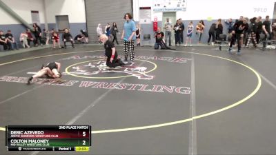 63 lbs 2nd Place Match - Deric Azevedo, Arctic Warriors Wrestling Club vs Colton Maloney, Mid Valley Wrestling Club