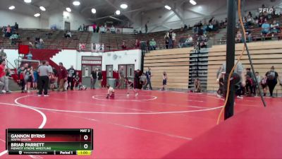 52-57 lbs Cons. Semi - Briar Parrett, Midwest Xtreme Wrestling vs Gannon Byrns, South Gibson