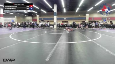 130 lbs Semifinal - London Woods, Spartan Mat Club vs Echo Cranor, Spartan Mat Club