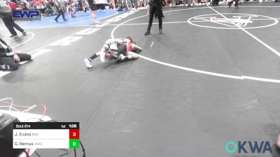 52-55 lbs Semifinal - James Evans, Bartlesville Wrestling Club vs Grant Remus, Unaffiliated