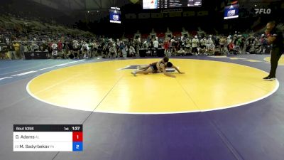 165 lbs Cons 32 #1 - Drew Adams, AL vs Musabek Sadyrbekov, PA