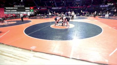 3A 285 lbs Cons. Round 2 - Mateusz Nycz, Aurora (Marmion Academy) vs Gage LaDere, Frankfort (Lincoln-Way East)