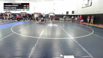 157 lbs Round Of 32 - Coleman Garrett, Fairfield Prep vs Israel Campos, New Haven