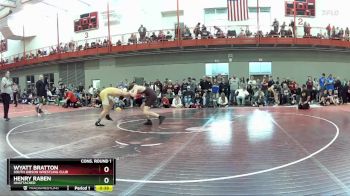 126 lbs Cons. Round 1 - Henry Raben, Unattached vs Wyatt Bratton, South Gibson Wrestling Club