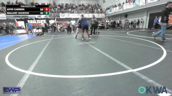 285 lbs Consolation - Astri Cabrera, Warner Eagles Youth Wrestling vs Mallory Houston, Greenwood Wrestling Academy