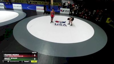 135 lbs Cons. Round 3 - Brody Bynum, California vs Frankie Medina, Daniel Cormier Wrestling Club