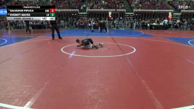 61 lbs Cons. Round 2 - Salvador Piplica, Riverton USA Wrestling vs Everett Mayes, Laurel Matburners