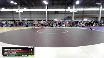 75 lbs Cons. Round 3 - Uriah Gauger, Kimberly Middle School vs Carson Montenegro, Homedale Middle School