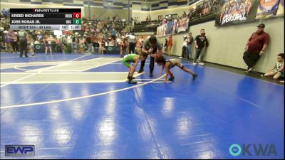49 lbs Semifinal - Kreed Richards, Rough Riders vs Jose Rosas Jr., OKC Saints Wrestling