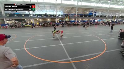 80 lbs Semifinal - Matthew Sicklesteel, Unattached vs Carter Haigh, Unattached