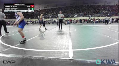 110 lbs Round Of 16 - Grayson Moss, Blanchard Youth Wrestling Club vs Brody Buttery, Vian Wrestling Club