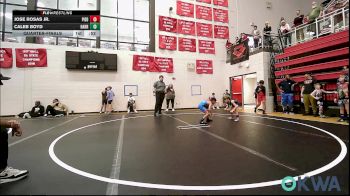 55 lbs Quarterfinal - Jose Rosas Jr., Piedmont vs Caleb Boyd, Harrah Little League Wrestling