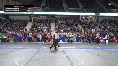 100 lbs Cons. Round 1 - Sophia Coover, Red Devil vs Norah Laffere, Bobcat Wrestling Club