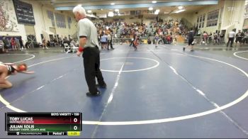 150 lbs Champ. Round 3 - Toby Lucas, Huntington Beach vs Julian Solis, Calvary Chapel (Santa Ana)