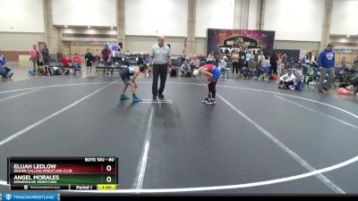 80 lbs Semifinal - Angel Morales, Grindhouse Wrestling vs Elijah Ledlow, Higher Calling Wrestling Club