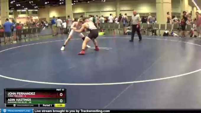 170 lbs Round 1 (8 Team) - Adin Hastings, Diamond Fish Blue vs John ...