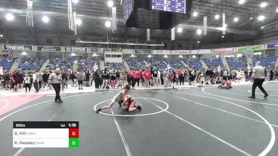 95 lbs Quarterfinal - Brodie Hill, Pomona Elite vs Karver Peasley, Omak Wrecking Crew Wrestling