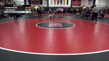 126 lbs 1st Place Match - Slater Thomas, Eddyville-Blakesburg-Fremont vs Colt Boyles, Burlington Notre Dame