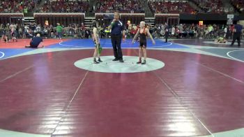 73 lbs Champ. Round 3 - Abel Haugen, Williston Coyotes vs Grayson Fulton, Colstrip Wrestling Club