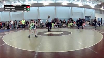 100-106 lbs Cons. Semi - Aubrey Davis, Grizzly Wrestling Club vs Lainey Jones, Gunston Wrestling Club