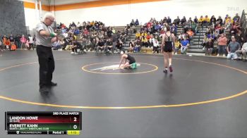 95 lbs 3rd Place Match - Everett Kahn, North Liberty Wrestling Club vs Landon Howe, DC Elite