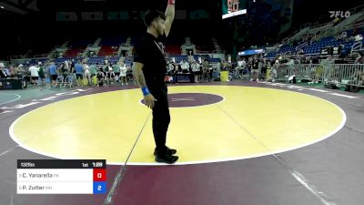 132 lbs Rnd Of 16 - Caden Yanarella, PA vs Parker Zutter, MN