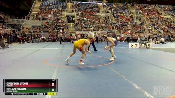 121 lbs Champ. Round 1 - Nolan Braun, Bishop Ryan vs Greyson Lyons, Lisbon