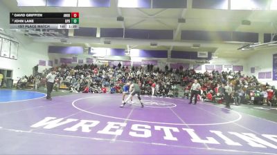 Boys 167 lbs 1st Place Match - David Griffith, Anderson Boys vs John Lane, UPrep Boys