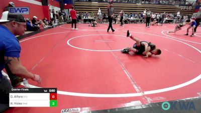 52 lbs Quarterfinal - Deacon Alfaro, Grove Takedown Club vs Roman Hicks, Raw Wrestling Club