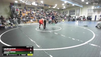 285 lbs Champ. Round 2 - Adham Osman, University vs Jacob Ruacho, Central East