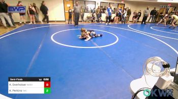 52 lbs Semifinal - Kyson Overholser, Warrior Wrestling Club vs Knox Perkins, Tahlequah Wrestling Club